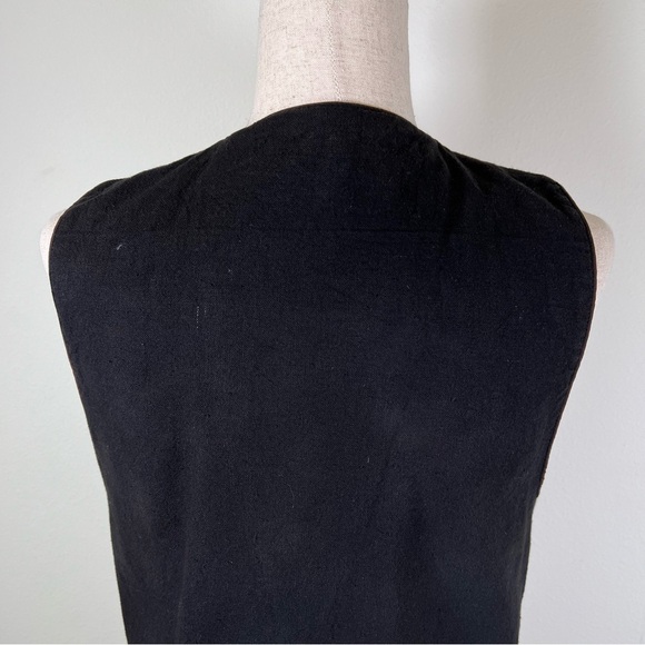 Embroidered Vest Women's Small* Retro Cross Stitch Black Pink Red Granny Core - Picture 7 of 12